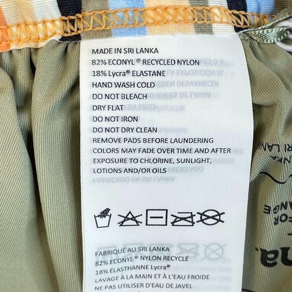 prAna Bikini Set Womens Size XL Triangle Top Reversible Bottom Striped NEW! $125 - Picture 5 of 11